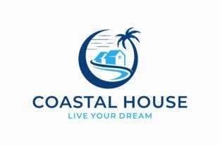 Beach House Coastal Logo Design Template Graphic by District4 Std · Creative Fabrica