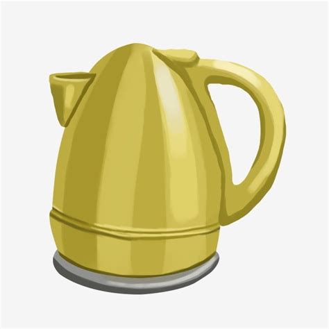 Electric Kettle Hd Transparent, Kettle Pot Golden Kettle Electric Appliance, Pot Clipart, Hot ...