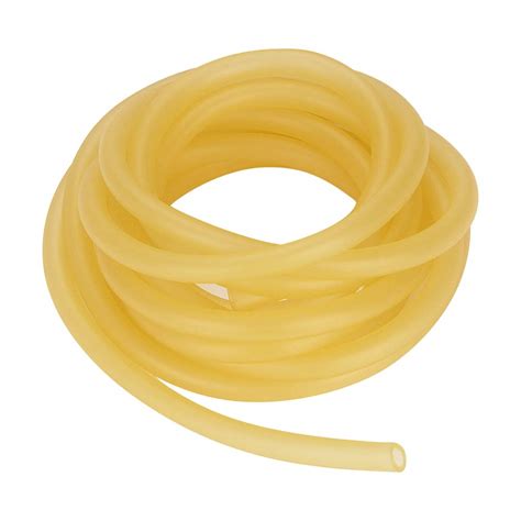 StonyLab Rubber Tubing, Pure Latex Amber Tubing Natural Rubber Tube 3/8 inch (9 mm) OD 1/4 inch ...