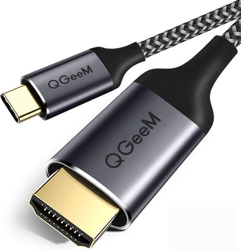 Amazon.com: QGeeM USB C to HDMI Cable, 10ft Braided 4K@60Hz Cable ...