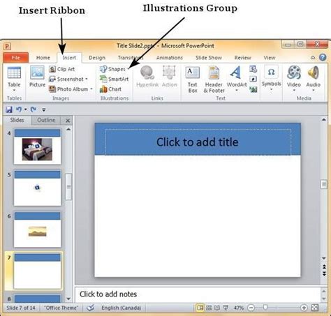 Powerpoint - Adding Shapes to Slide in Powerpoint - Tutorial Desk