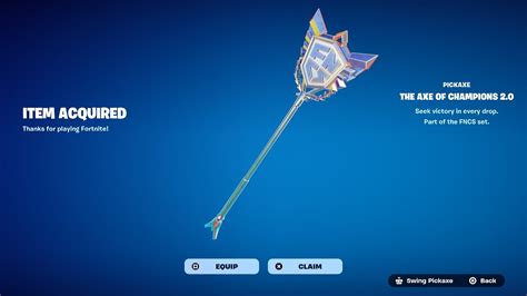 HOW TO GET FNCS THE AXE OF CHAMPIONS 2.0 PICKAXE IN FORTNITE CHAPTER 5 ...