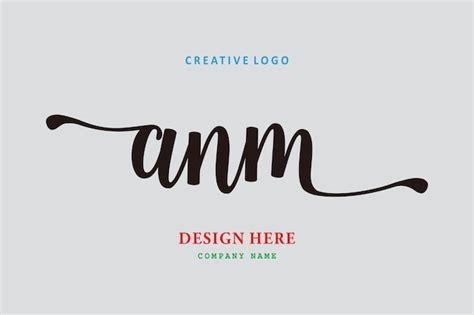 Premium Vector | Anm lettering logo is simple easy to understand and authoritative