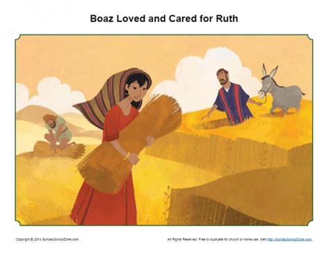 Free, Printable Ruth and Boaz Bible Activities on Sunday School Zone