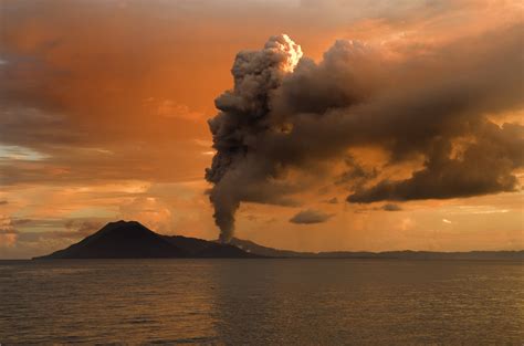 volcano, Smoke, Sunset Wallpapers HD / Desktop and Mobile Backgrounds