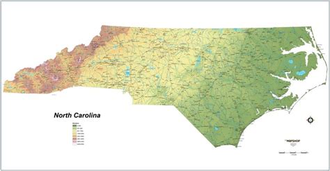 North Carolina Shaded Relief Map zoom mapshop.com4000 × 2088Search by image | Map, Relief map ...