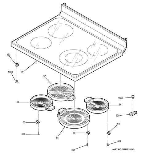 Assembly View for COOKTOP | JBP69BH2BB