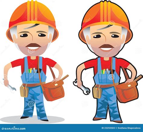 Working man cartoon stock vector. Illustration of steel - 23255503