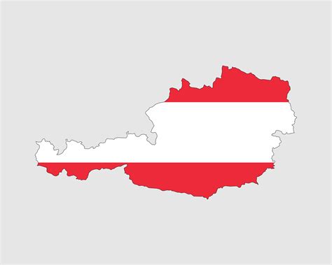 Austrian Map Flag. Map of Austria with country flag of Austria. Vector ...