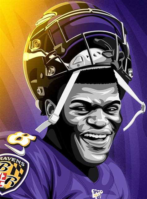 Kyle K on. Lamar jackson, Sports art, Nfl football players, Cartoon NFL Players HD phone ...