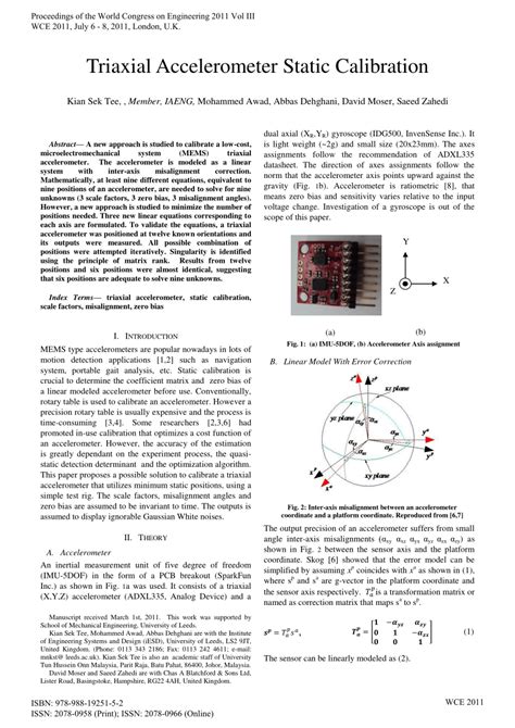 (PDF) Triaxial Accelerometer Static Calibration