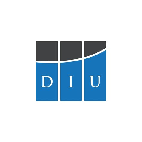 DIU letter logo design on WHITE background. DIU creative initials letter logo concept. DIU ...