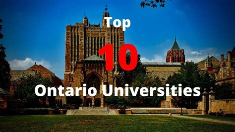 Top 10 Universities in Ontario 2020 - YouTube