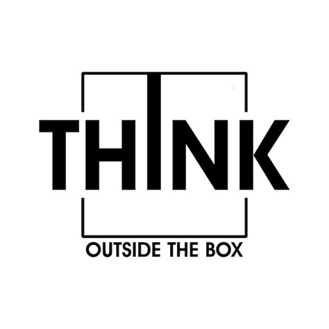 Premium Vector | Think Outside The Box. Motivational Quote. Think ...