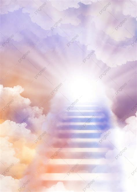 Heaven Background Colorful Sunshine Stairs Wallpaper Image For Free Download - Pngtree