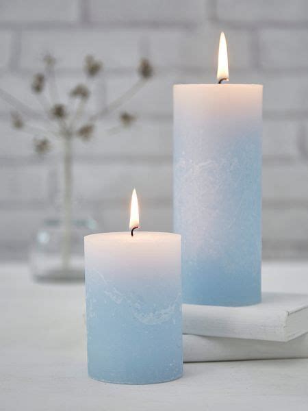 Pin by *|*Ramonita*|* on keepers | Blue candles, Rustic candle pillars, Pillar candles