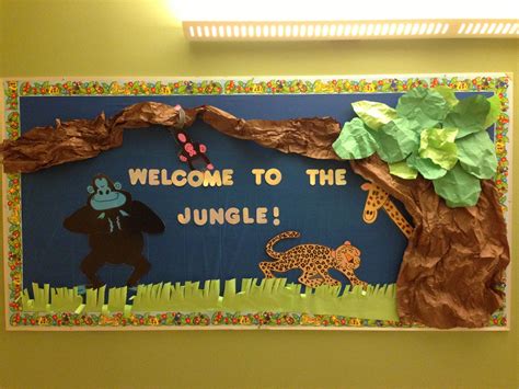 Jungle themed welcome back bulletin board! Jungle Bulletin Boards ...