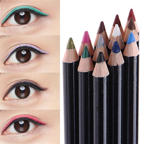 12 Colors Waterproof Eyeliner Pencil Long lasting Eye Liner Pencils ...