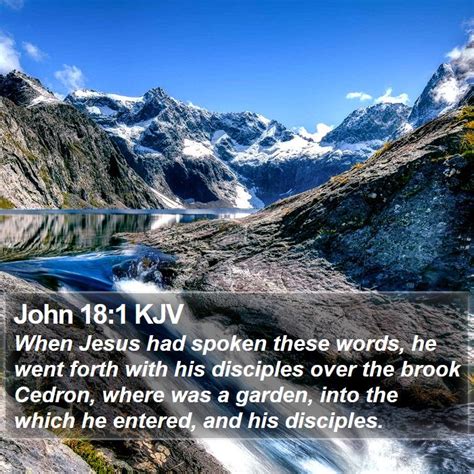 John 18:1 KJV Bible Verse Images