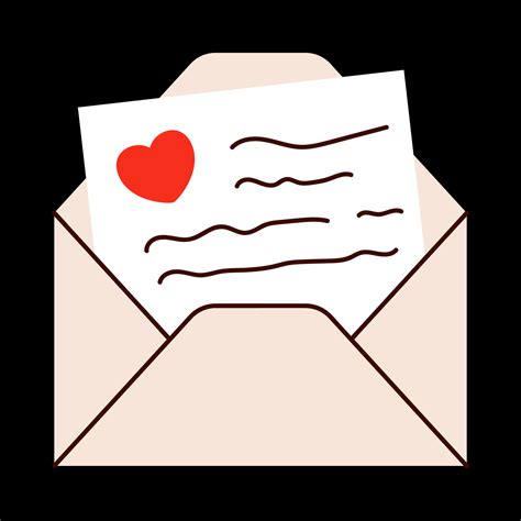 love letter envelope Valentines day minimal love letter vector illustration. 36435306 Vector Art ...