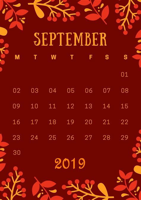 september 2019 iphone wallpaper calendar calendar 2019september 2019 iphone wallpaper calendar ...