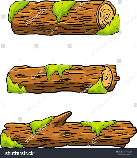 Old Rotten Log Fallen Putrid Tree Stock Vector (Royalty Free ...