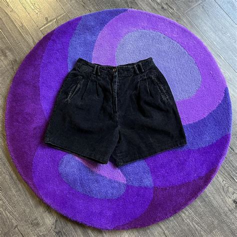 Vintage black Corduroy shorts Fits M best. Measures... - Depop