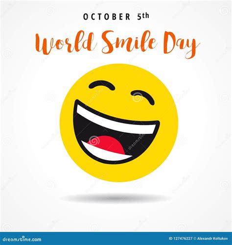 World Smile Day Vector Illustration With Cheerful Emoticon ...