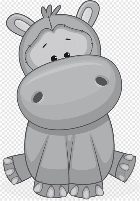 Cartoon Funny Hippo Isolated On White Background Vect - vrogue.co