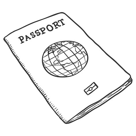 Premium Vector | Vector Single Sketch Passport