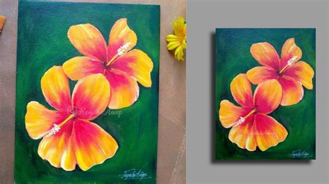 Cool Images Of Flowers Painting On Canvas