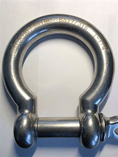 Stainless Steel 316 Bow Shackle 1 1/4" (32mm) Marine Grade Heavy Duty ...