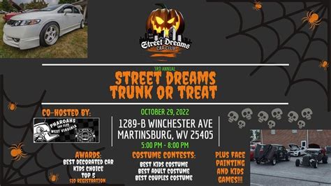 3rd Annual Street Dreams Trunk or Treat, 1289 Winchester Ave, Martinsburg, WV 25405-5018, United ...