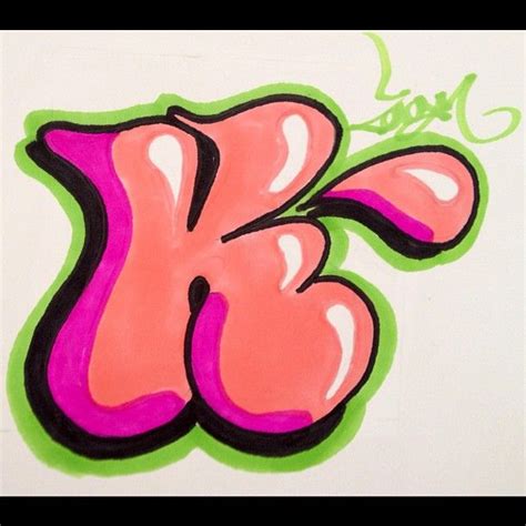 Bubble Letter K | Graffiti lettering, Graffiti alphabet, Graffiti lettering alphabet