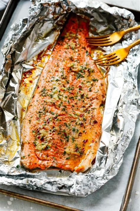 Garlic Butter Rainbow Trout in Foil Recipe | Recipe | Trout recipes, Grilled trout recipes ...