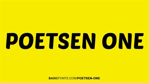 Poetsen One Font by basicfonts on DeviantArt