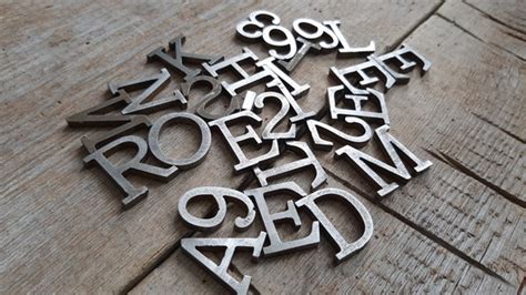 Small metal letters /LASER CUT /metal number / metal letters / | Etsy