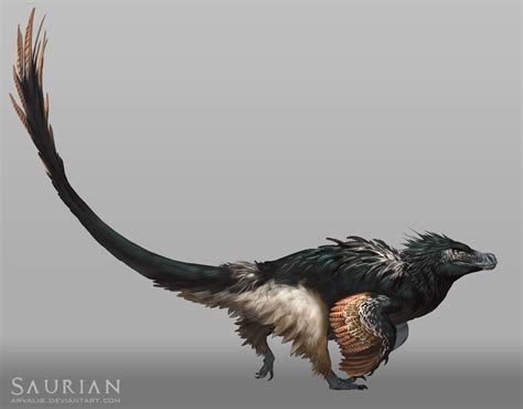 Saurian-Acheroraptor, RJ Palmer | Feathered dinosaurs, Dinosaur art, Prehistoric creatures