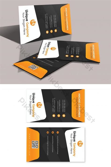 Vertical Creative Business Card | PSD Free Download - Pikbest