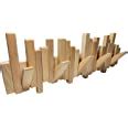 Desainoph® Wooden Coat Rack Wall Mounted Sticks Multi Rack Solid Handmade Natural Beech Wood ...