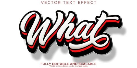 Free Vector | What text effect editable modern lettering typography font style