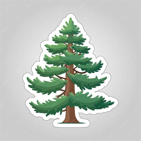 Premium Vector | Panoramic pine tree sticker designs perfect for decorating your laptop or water ...