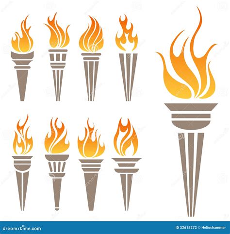 Torch Collection Vector Illustration | CartoonDealer.com #20367346