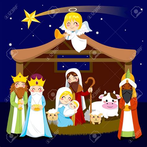 animated nativity scene clipart - Clipground