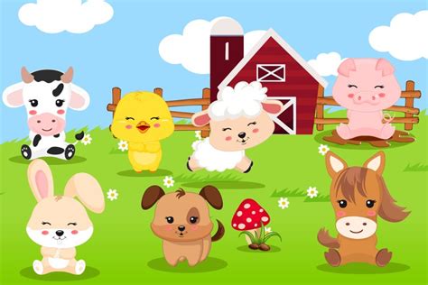 Farm animal clipart, Farm animal graphics