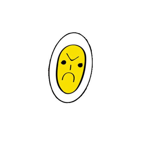 Angry Face Egg Cartoon GIF | GIFDB.com