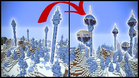 Let's Transform Minecraft ICE SPIKES! - YouTube