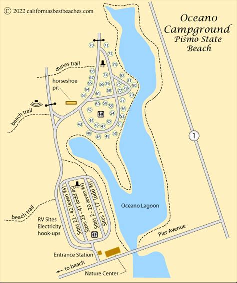 Oceano Dunes Campground Map