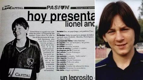 A copy of Lionel Messi's first interview ever has been found and ...