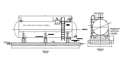 Fuel tank design in AutoCAD 2D drawing, dwg file, CAD file - Cadbull